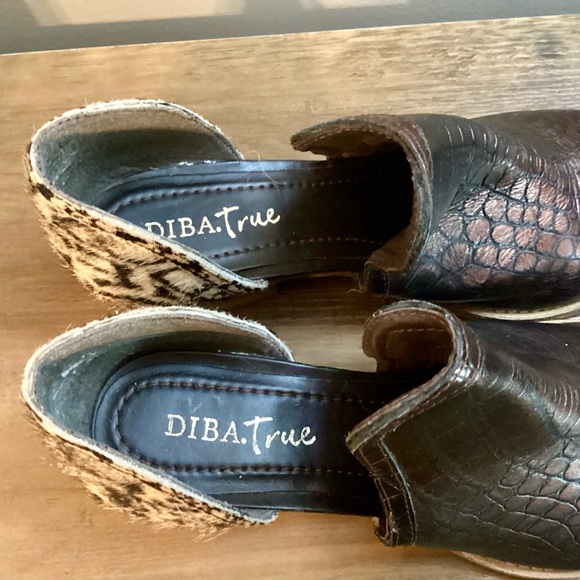 Diba True Shytown Brown Crocodile Pattern Ankle Boots size 10 - Picture 10 of 11